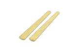 Brass Stick Blank, 12 Textured Raw Brass Stick Stamping Blanks, Brass Blanks (43x6x3x0.80mm) M1003