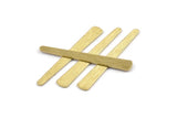 Brass Stick Blank, 12 Textured Raw Brass Stick Stamping Blanks, Brass Blanks (43x6x3x0.80mm) M1003