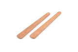 Copper Stick Blank, 12 Textured Raw Copper Stick Stamping Blanks, Brass Blanks (43x6x3x0.80mm) M1024