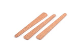 Copper Stick Blank, 12 Textured Raw Copper Stick Stamping Blanks, Brass Blanks (43x6x3x0.80mm) M1024
