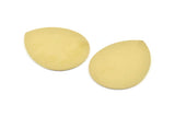 Brass Drop Blank, 2 Raw Brass Drop Blanks, Findings (45x36x0.80mm) M999