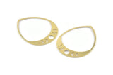 Brass Drop Blank, 2 Raw Brass Moon Phases Blanks, Findings (45x36x0.80mm) M1006