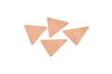 Copper Triangle Blank, 4 Raw Copper Triangle Stamping Blanks (19x18x1mm) M1073
