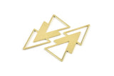 Brass Triangle Blank, 6 Raw Brass Triangle Blanks (47x21x1mm) M01106