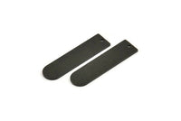 Siyah Kolye Çubuğu, 1 Delikli 4 Dokulu Oksitlenmiş Siyah Pirinç Damgalama Boşluğu, Kolye Uçları, Tılsımlar (35x9x1mm) D1395 S1140