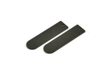 Siyah Kolye Çubuğu, 1 Delikli 4 Dokulu Oksitlenmiş Siyah Pirinç Damgalama Boşluğu, Kolye Uçları, Tılsımlar (35x9x1mm) D1395 S1140