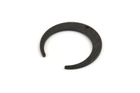 Black Moon Charm, 6 Textured Oxidized Black Brass Crescent Moon Charms With 1 Hole (27x25x1mm) D931 H1390