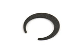 Black Moon Charm, 6 Textured Oxidized Black Brass Crescent Moon Charms With 1 Hole (27x25x1mm) D931 H1390