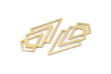 Brass Triangle Blank, 6 Raw Brass Diamond Blanks (46x22x1mm) M01216