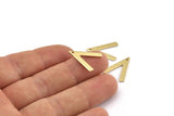 Brass V Shape, 24 Raw Brass V Shaped Charms With 1 Hole (19x15x1mm) M01166