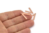 Copper V Shape, 24 Raw Copper V Shaped Charms With 1 Hole (19x15x1mm) M01206