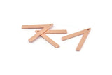 Copper V Shape, 12 Raw Copper V Shaped Charms With 1 Hole (23x19x1mm) M01211