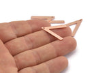Copper V Shape, 12 Raw Copper V Shaped Charms With 1 Hole (23x19x1mm) M01211