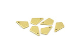Brass Triangle Charm, Raw Brass Diamond Charms With 1 Hole (12x8x1mm) M01159