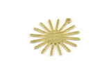 Brass Sun Charm, 12 Textured Raw Brass Sun Charms With 1 Loop (27x0.80mm) A1723 M01653