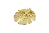 Brass Sun Charm, Raw Brass Rising Sun Flag Charms With 1 Loop (32x28x1.2mm) N1428