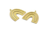 Brass Charm, Raw Brass, Brass Pendants, Charm Pendants, Brass U Shape Charms With 1 Loop (24x22x1.2mm) N1471