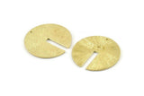 Brass Round Charm, 2 Textured Raw Brass Round Charms With 1 Hole, Blanks (29x1.2mm) N1429