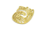 Brass Bird Charm, Raw Brass Bird Charms With 1 Loop, Findings (33x26x1mm) N1476