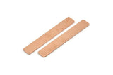 Copper Rectangle Blank, 10 Raw Copper Rectangle Stamping Blanks (41x6x0.80mm) M524
