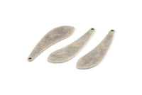 Silver Machete Charm, 10 Textured Antique Silver Plated Brass Machete Charms With 1 Hole (31x9x0.70mm) D1399