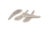 Silver Machete Charm, 10 Textured Antique Silver Plated Brass Machete Charms With 1 Hole (31x9x0.70mm) D1399