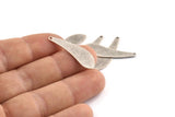 Silver Machete Charm, 10 Textured Antique Silver Plated Brass Machete Charms With 1 Hole (31x9x0.70mm) D1399