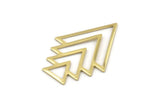 Brass Triangle Blank, 4 Raw Brass Tree Blanks (47x33x1mm) M01236