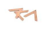 Copper V Shape, 12 Raw Copper V Shaped Charms With 1 Hole (28x23x1mm) M01276