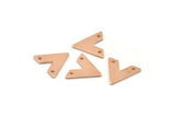 Copper V Shape, 24 Raw Copper V Shaped Charms With 2 Holes (15x13x1mm) M01273