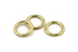 Brass Ring, 2 Hammered Raw Brass Rings, Connectors (23x3mm) N1501