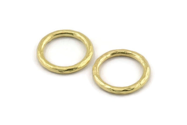 Pirinç Halka, Çekiçle İşlenmiş Ham Pirinç Halkalar, Bağlantı Elemanları (24x3mm) N1502