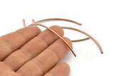 Rose Gold Tube, 12 Rose Gold Plated Brass Curved Tubes (1.5x60mm) D0281 Q1052