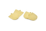 Brass D Shape,  24 Raw Brass D Shape Charms With 1 Loop And 1 Hole (18x17x0.50mm) M1050