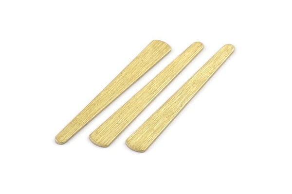 Brass Stick Blank, 12 Textured Raw Brass Stick Stamping Blanks, Brass Blanks (43x6x3x0.80mm) M1003