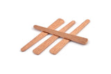 Copper Stick Blank, 12 Textured Raw Copper Stick Stamping Blanks, Brass Blanks (43x6x3x0.80mm) M1024