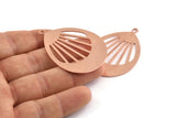 Copper Drop Charm, 2 Raw Copper Drop Charms With 1 Loop, Pendants (49x36x0.80mm) M1033