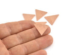 Copper Triangle Blank, 4 Raw Copper Triangle Stamping Blanks (19x18x1mm) M1073