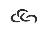 Black Boomerang Charm, 12 Textured Oxidized Black Brass Boomerang Connectors With 3 Holes (20x13x4x0.80mm) D1531