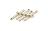 Tiny Necklace Bar, 12 Antique Silver Plated Brass Bar Charms With 1 Hole (2x25mm) BS 1755