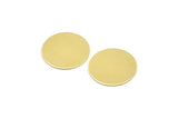 Brass Round Tag, 24 Raw Brass Round Stamping Blanks, Findings (16x0.50mm) M01353