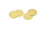 Brass Round Tag, 24 Raw Brass Round Stamping Blanks, Findings (16x0.50mm) M01353