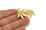 Brass Leaf Blank, 10 Raw Brass Leaf Blanks, Findings (28x0.80mm) M01298