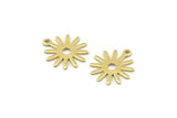 Brass Sun Charm, 50 Raw Brass Sun Charms With 1 Loop, Findings (17x15x0.80mm) M01305