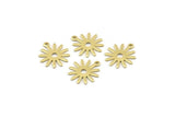 Brass Sun Charm, 50 Raw Brass Sun Charms With 1 Loop, Findings (17x15x0.80mm) M01305