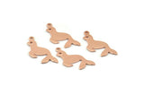 Copper Seal Charm, 24 Raw Copper Seal Charms With 1 Loop (23x10x0.80mm) M01340