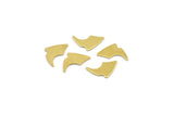 Brass Blade Blank, 100 Raw Brass, Brass Blanks, Tiny Brass Blade, Stamping Blanks (12x8x0.45mm) M01285