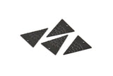 Black Triangle Charm, 12 Oxidized Black Brass Triangle Charms With 1 Hole, Pendants, Findings (23x18x0.80mm) D953