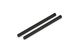 Black Necklace Bar, 6 Oxidized Black Brass Pendants With 1 Hole (2.5x2.5x50mm) D0239