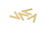 Brass V Shape, 24 Raw Brass V Shaped Charms With 1 Hole (19x15x1mm) M01166
